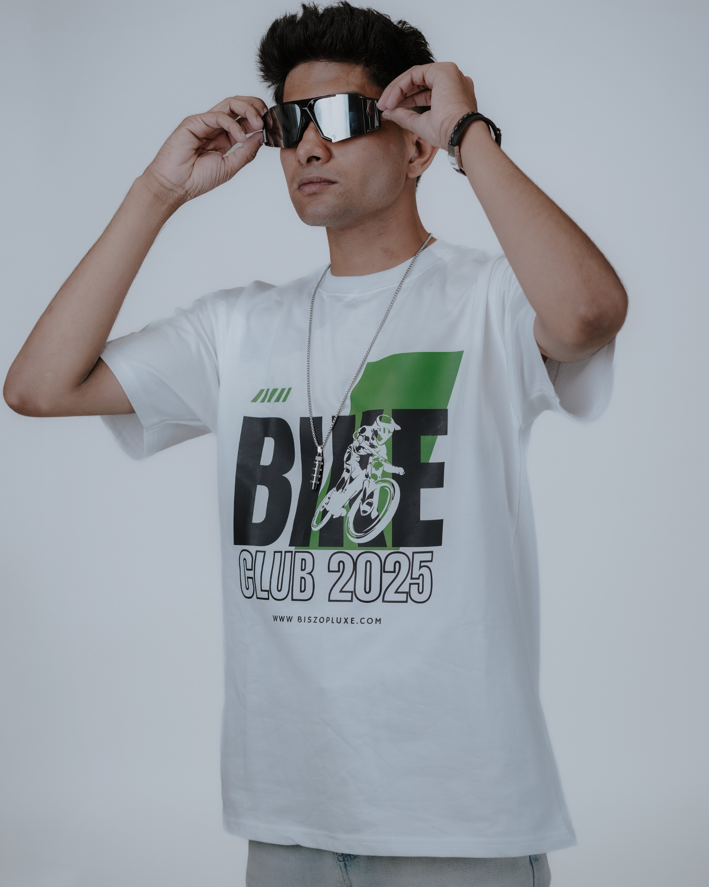 Oversized Graphic Printed Luxe Unisex T-Shirt - (White)