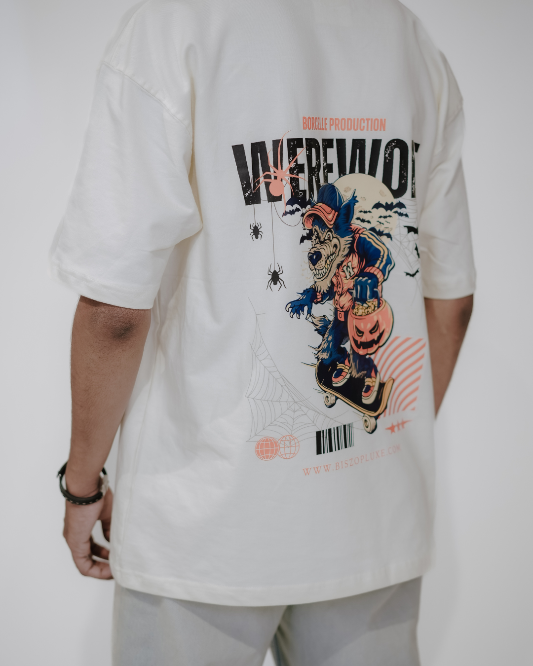 Oversized Back-Printed Luxe Unisex T-Shirt - (Off White)